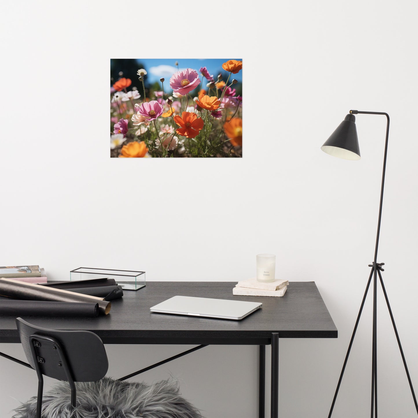 Timeless Beauty Meadow Flowers Photorealism - Digital Artwork Loose Art Print