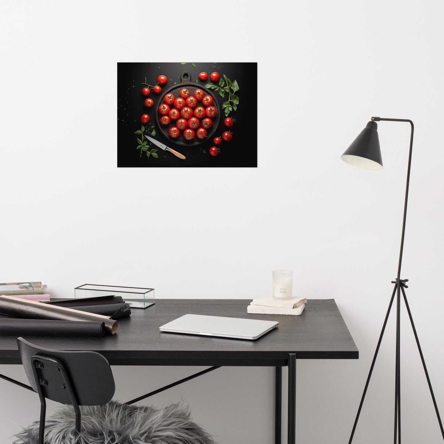 The Chef's Muse Tomatoes Photorealism - Digital Artwork Loose Art Print