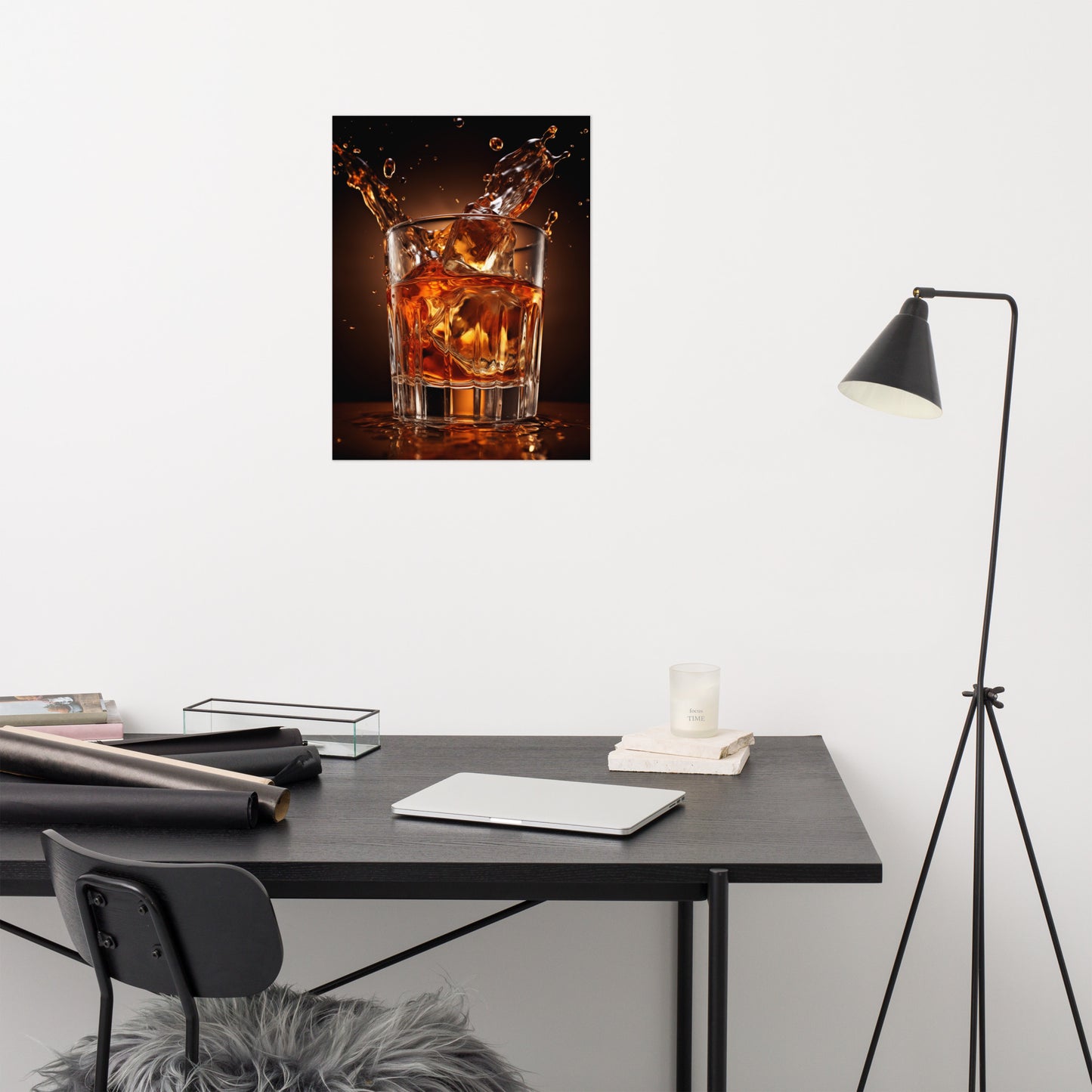 Amber Explosion Realism Painting Digital Artwork Loose Art Print