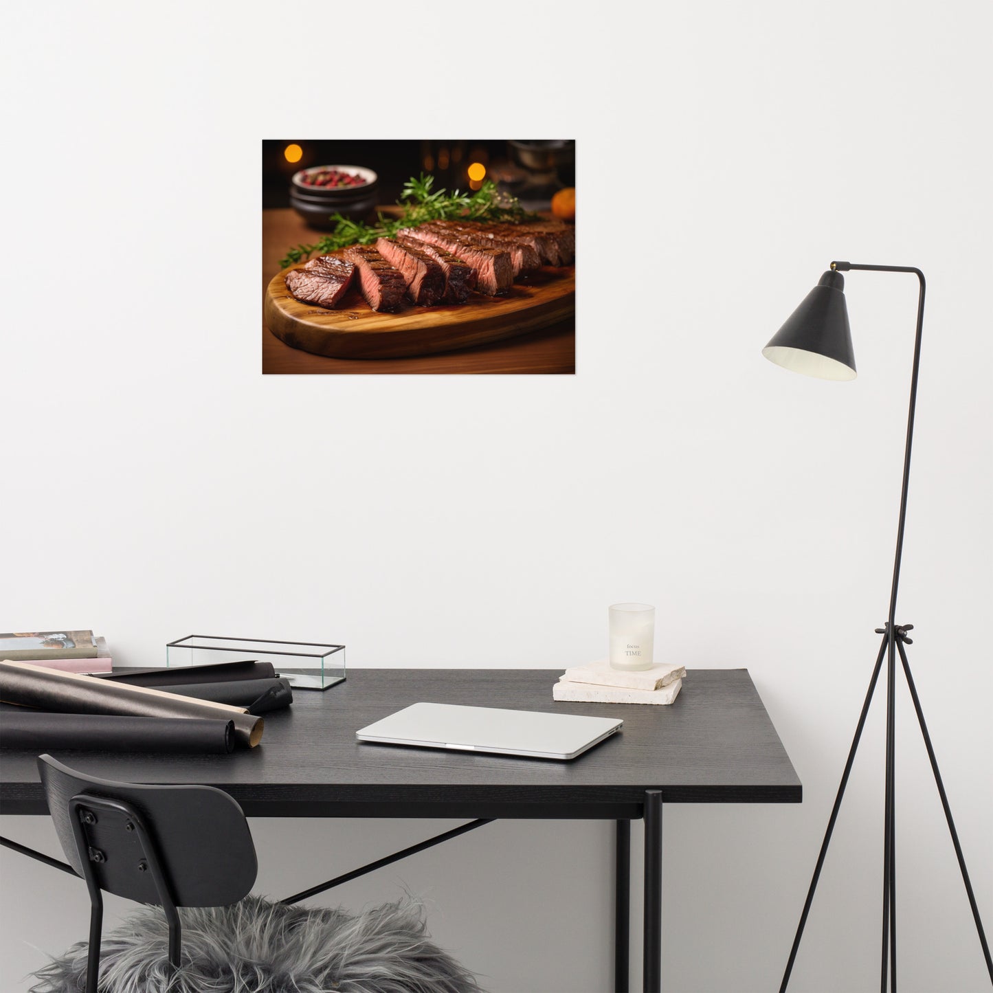 Food Art Steak Photorealistic Digital Artwork Loose Art Print