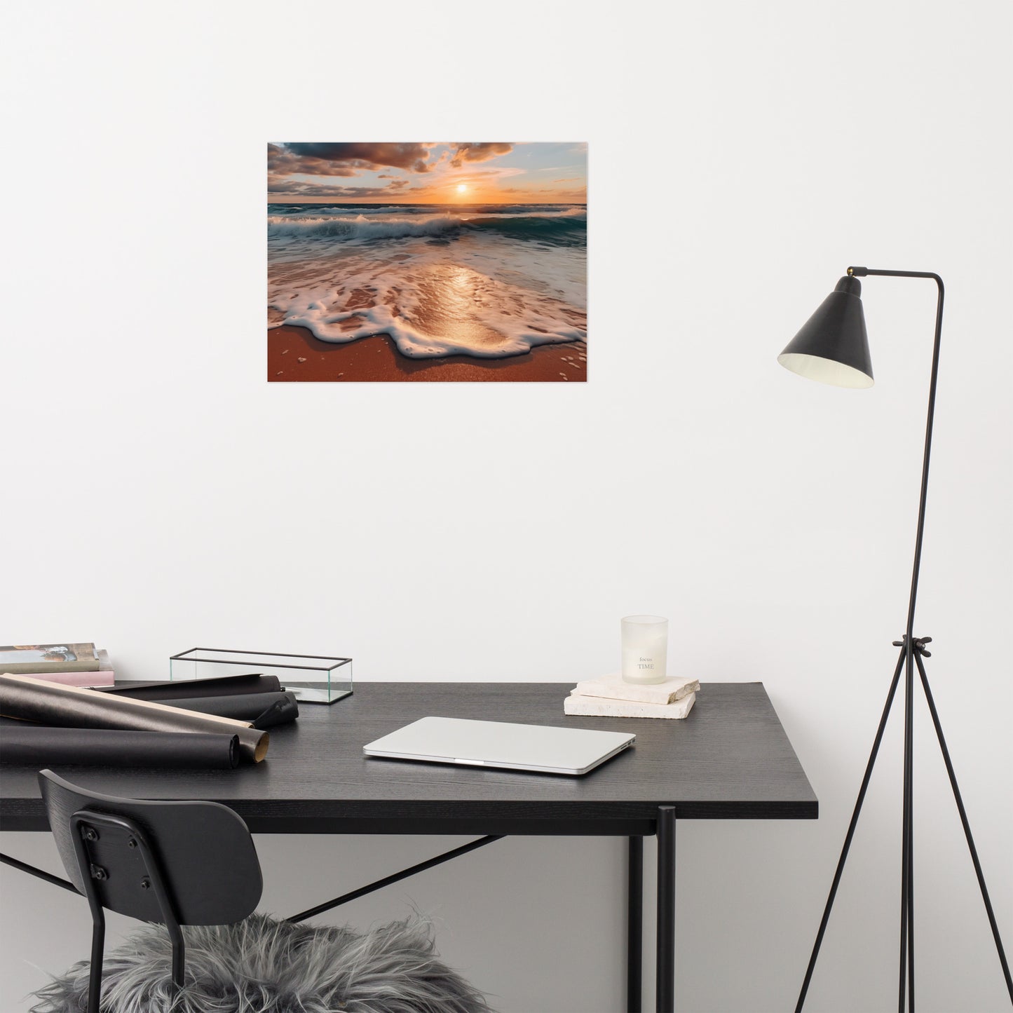 Solitude's Symphony Photorealistic Painting Digital Artwork Loose Art Print