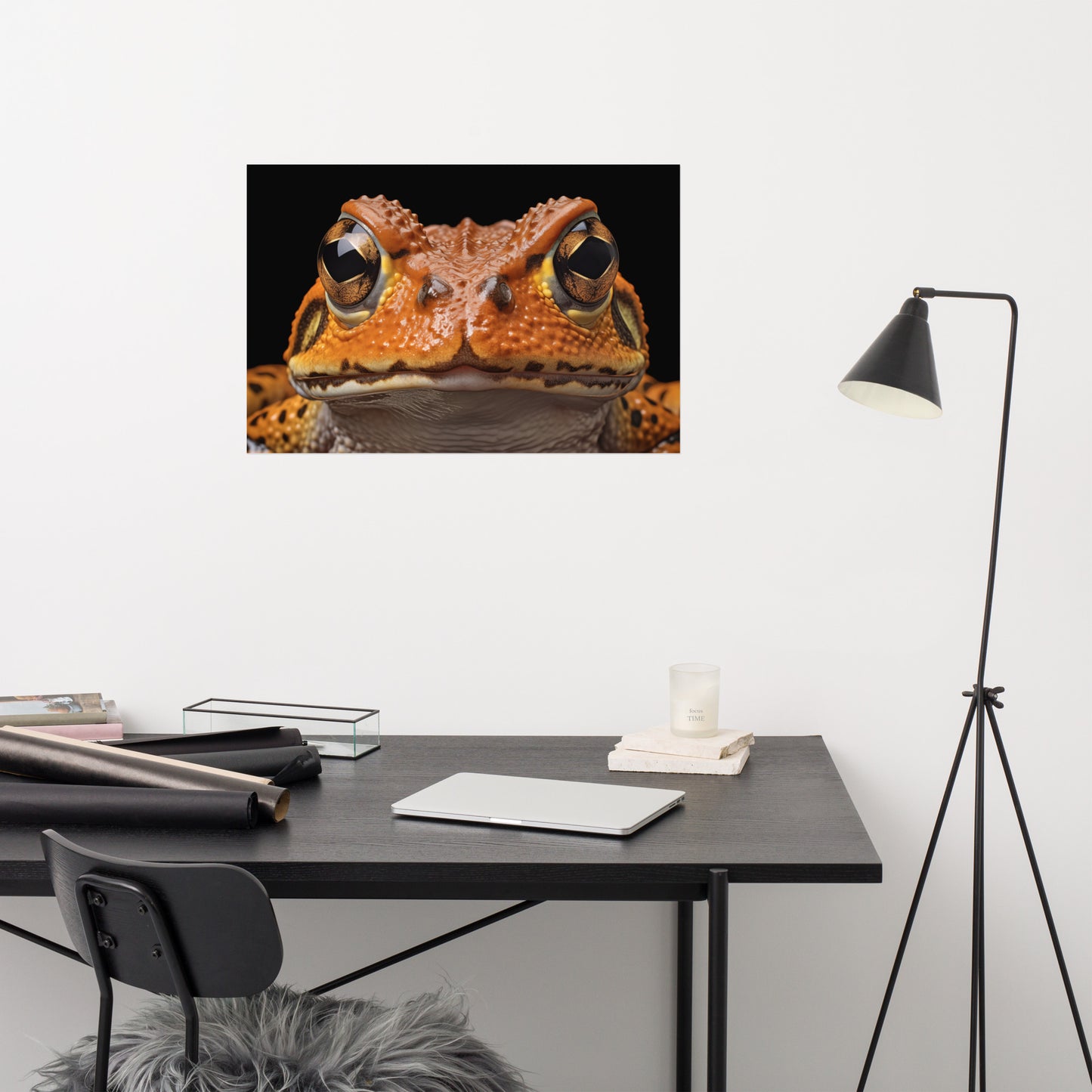 Beady-Eyed Beauty Frogs Photorealism Painting - Digital Artwork Loose Print