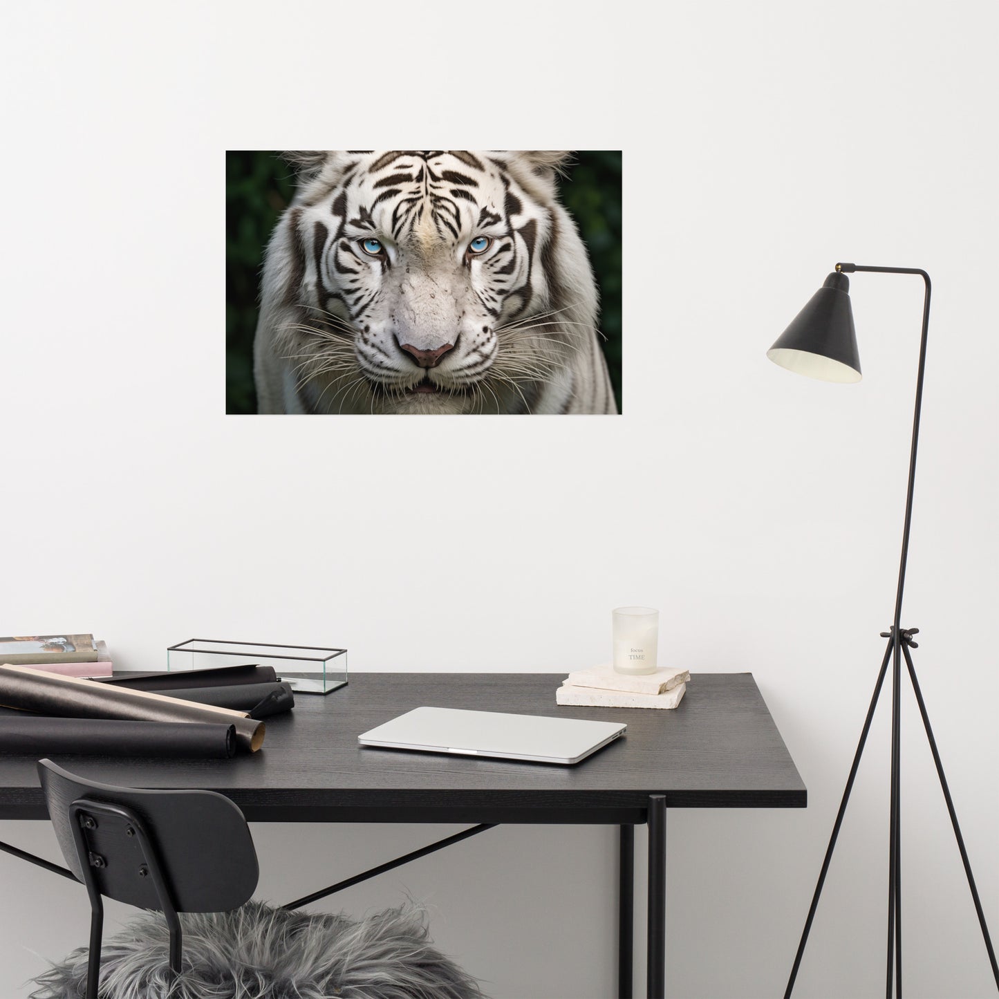 Tiger Wall Decor: Don't Mess with Me Photorealism - Digital Artwork Loose Art Print