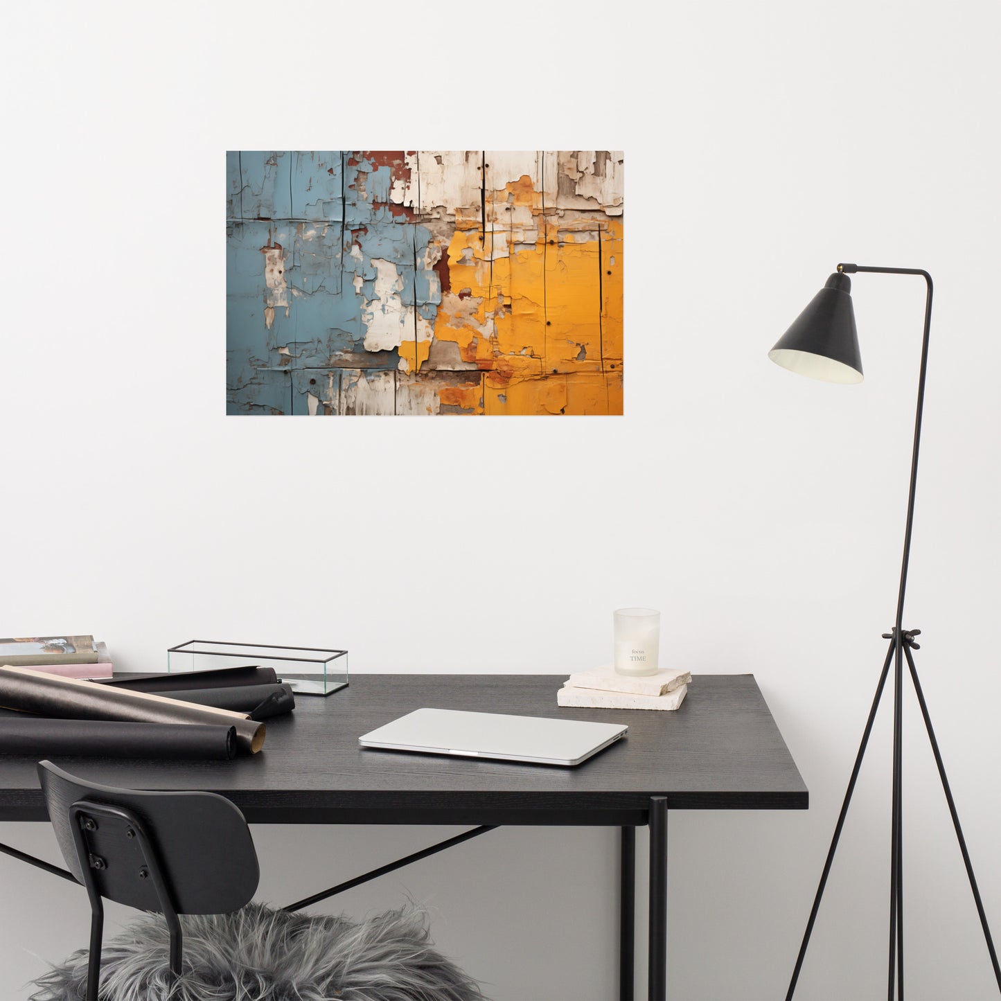 Wall Art Textures: Ephemeral Hues Photorealism - Digital Artwork Loose Art Print