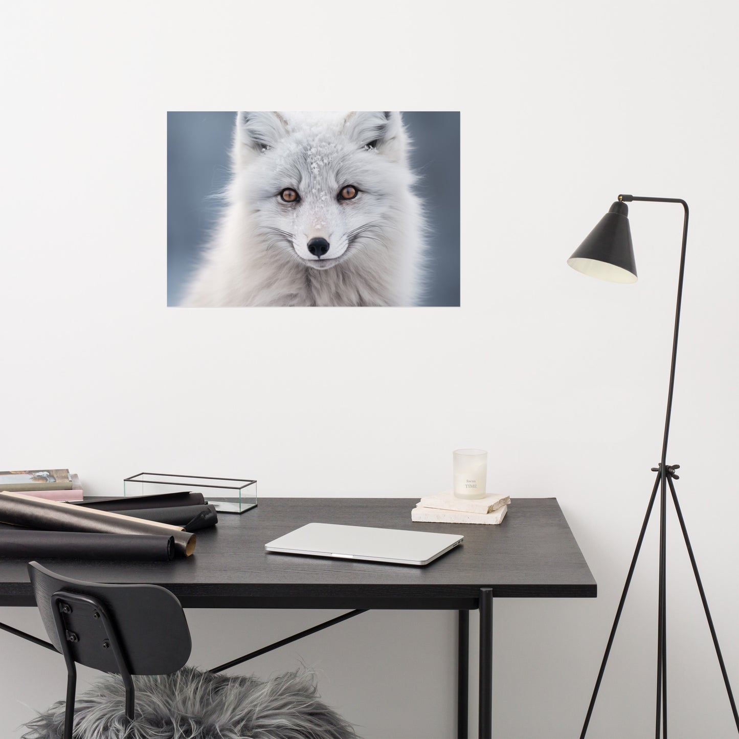 Wall Art Fox: Eyes of the North Photorealism - Digital Artwork Loose Art Print