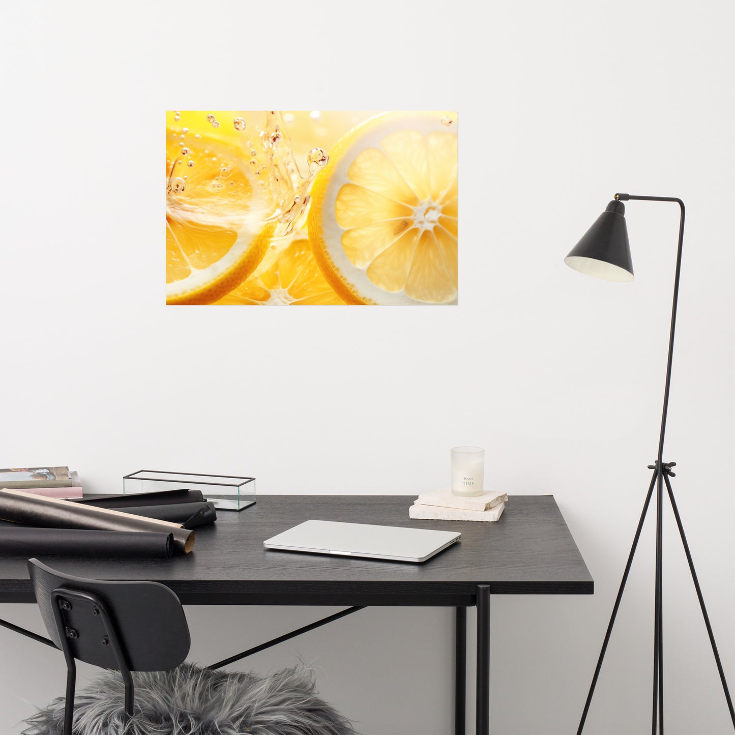 Golden Elixir Photorealism - Digital Artwork Loose Art Print