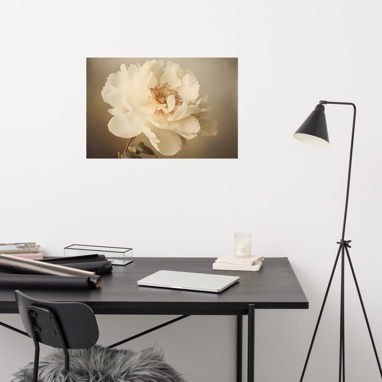 Nostalgic Bloom Retro Subdued Photorealism - Digital Artwork Loose Art Print