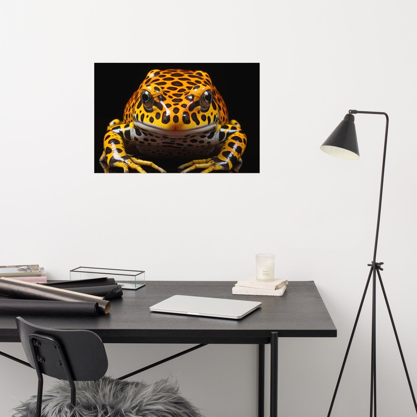 Polka-Dot Prince Southern Corroboree Frog Close-up Photorealism - Digital Artwork Loose Art Print