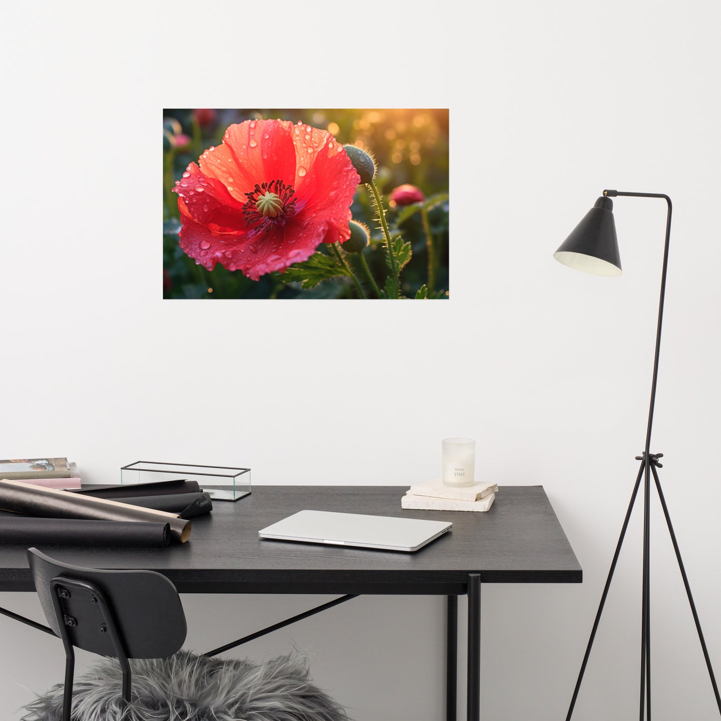 Resilient Bloom Photorealism - Digital Artwork Loose Art Print