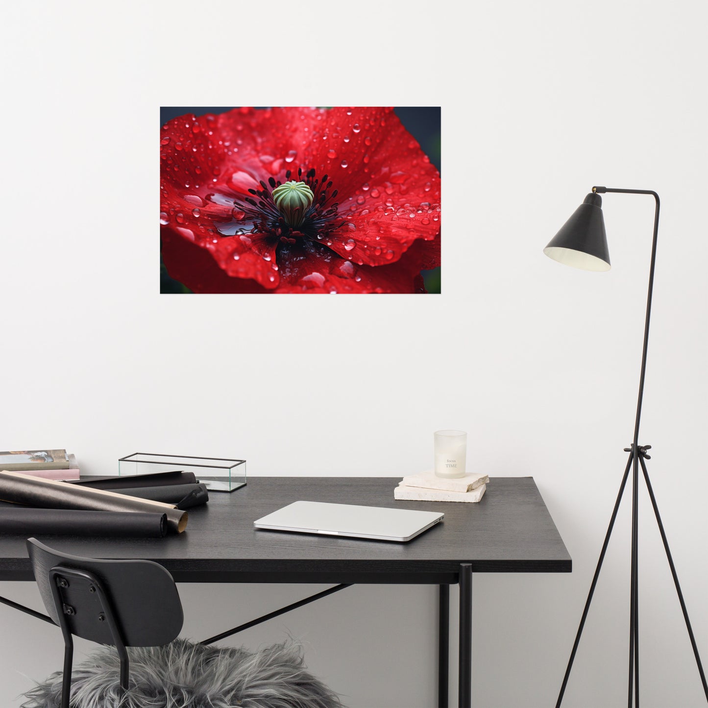 Solitary Beauty Photorealism - Digital Artwork Loose Art Print