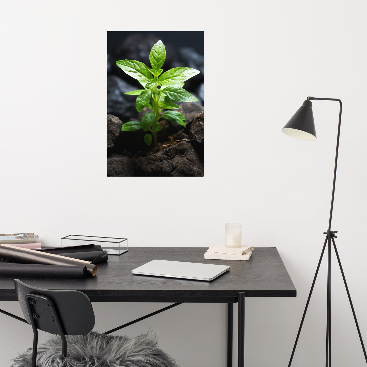 The Sweetness of Basil Photo Realism - Digital Artwork Loose Art Print