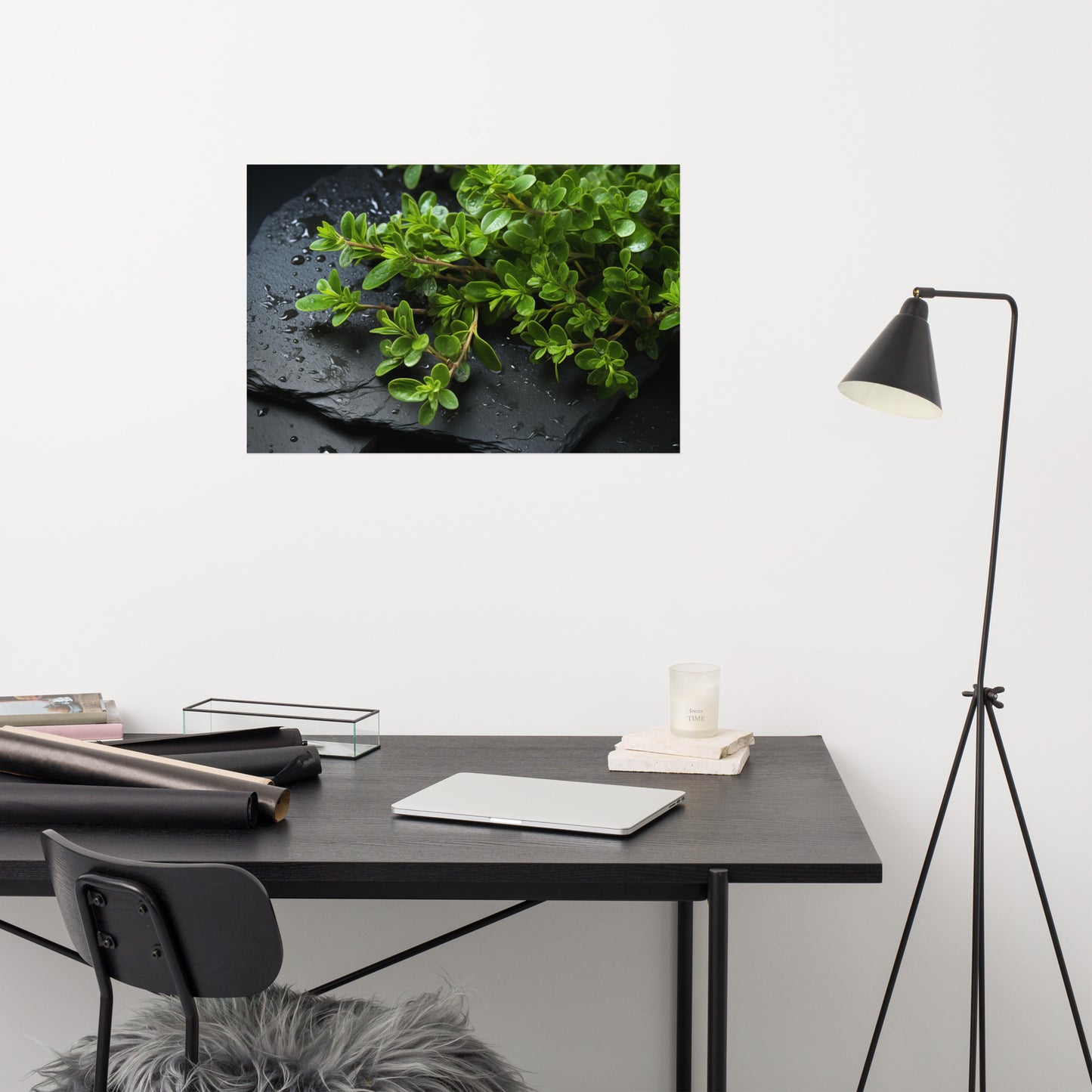 Thyme in the Spotlight Photorealism - Digital Artwork Loose Art Print