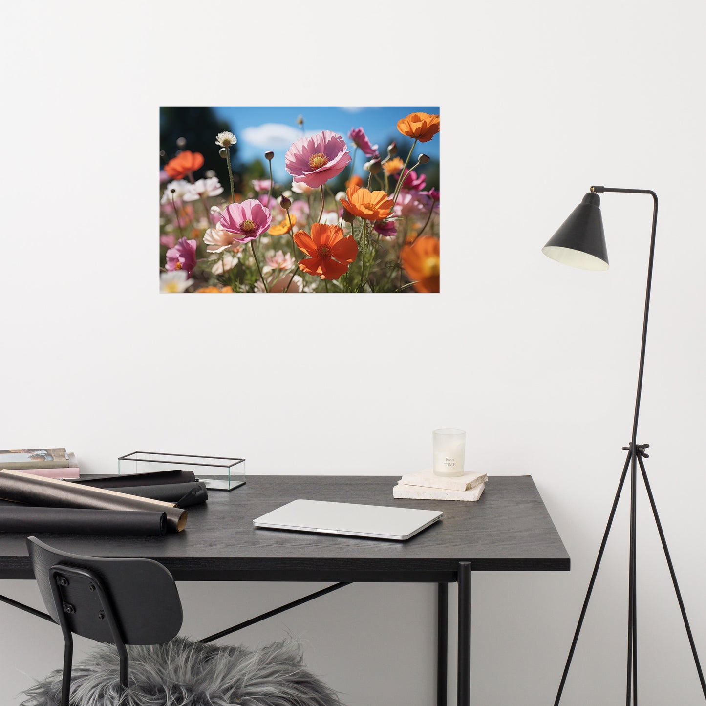 Timeless Beauty Meadow Flowers Photorealism - Digital Artwork Loose Art Print