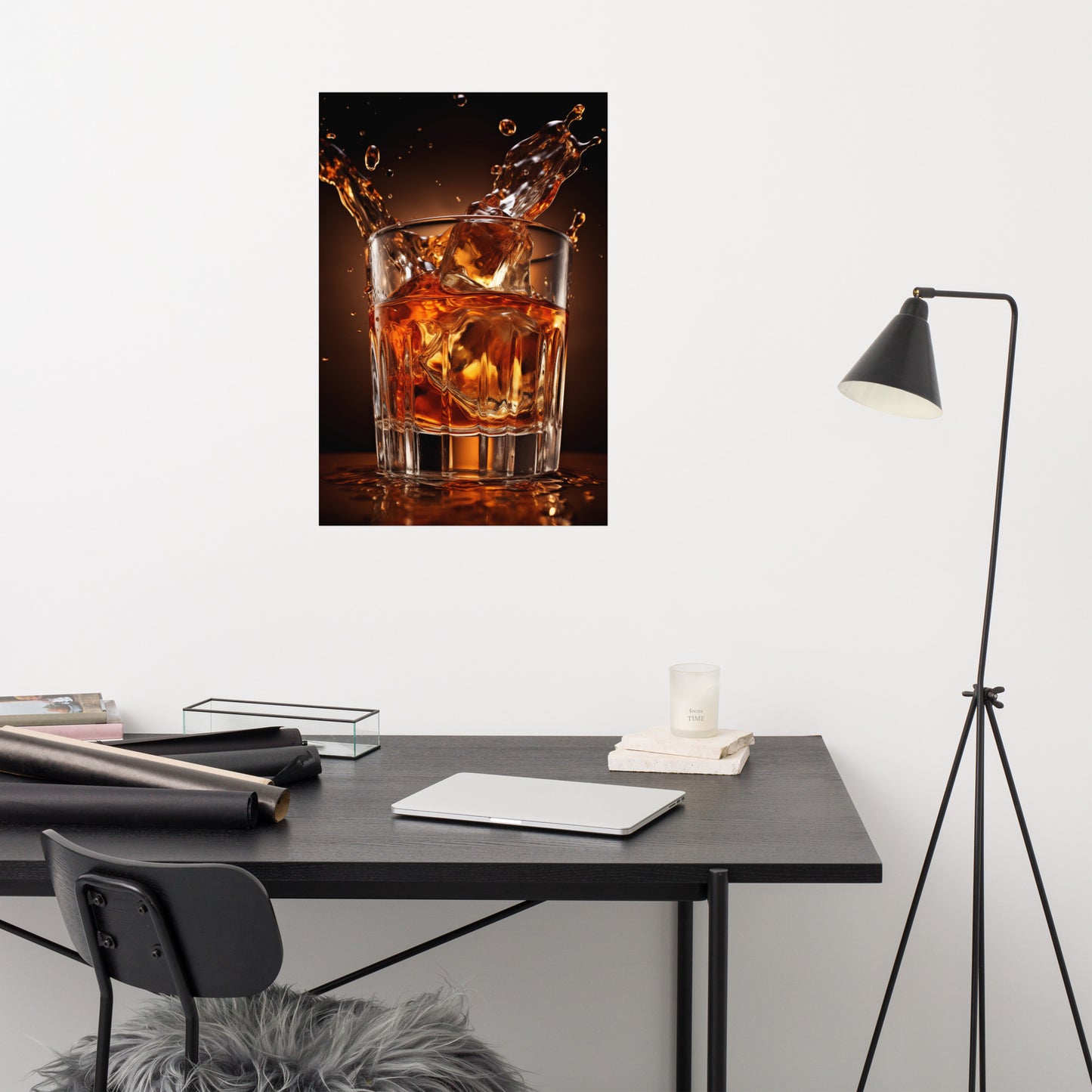 Amber Explosion Realism Painting Digital Artwork Loose Art Print