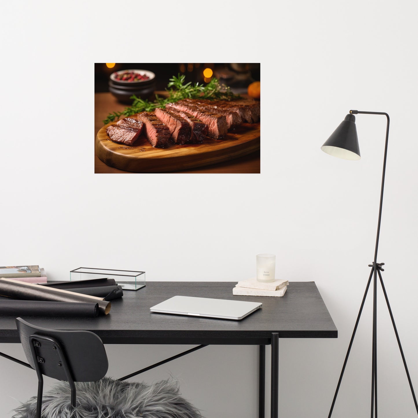 Food Art Steak Photorealistic Digital Artwork Loose Art Print