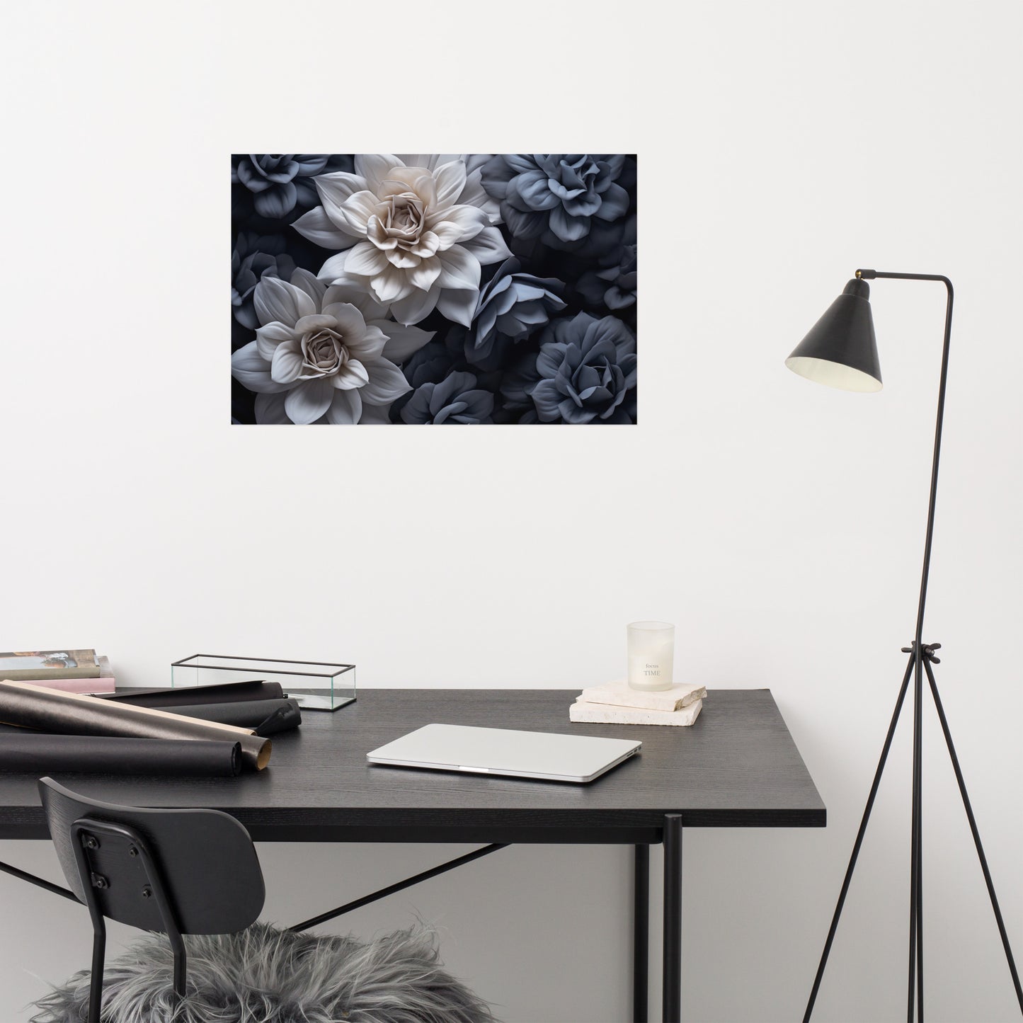 Whispering Blooms Realism Painting Digital Artwork Loose Art Print