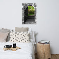 Garden Entryway Black and White Botanical Nature Photo Loose Unframed Wall Art Prints