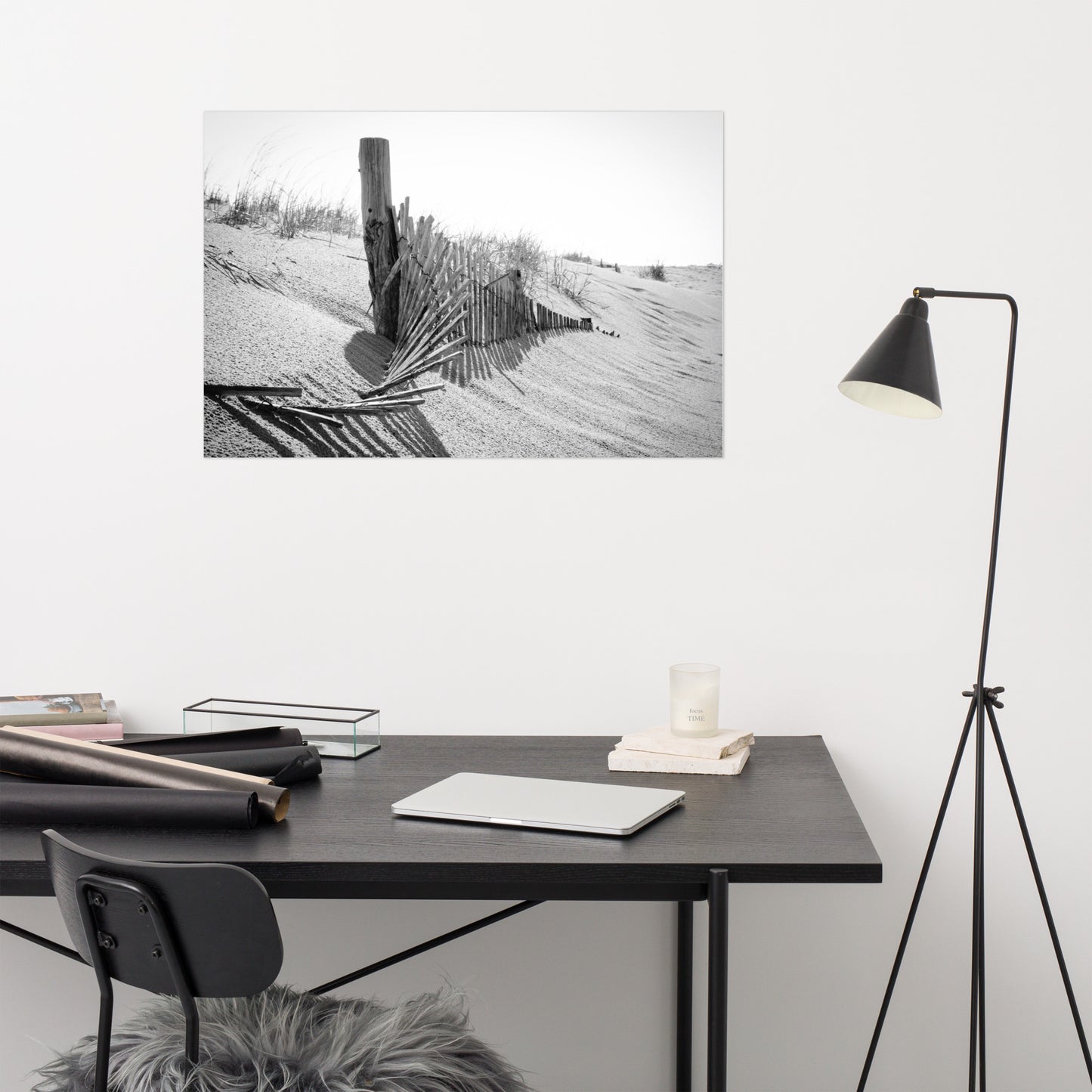 High Key Dunes Black and White Landscape Photo Loose Wall Art Prints