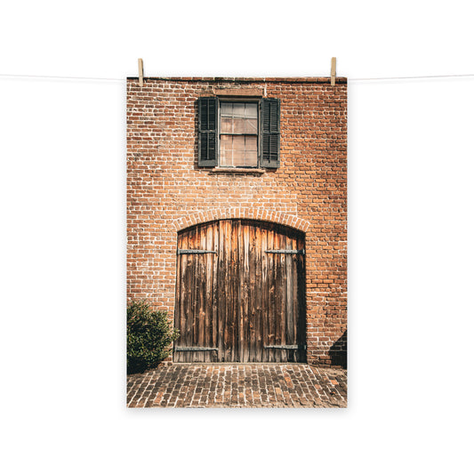 Architectural / Industrial / Cityscape Abstract Decor Old Wooden Door Savannah Ga Loose Wall Art Print 8" x 10"