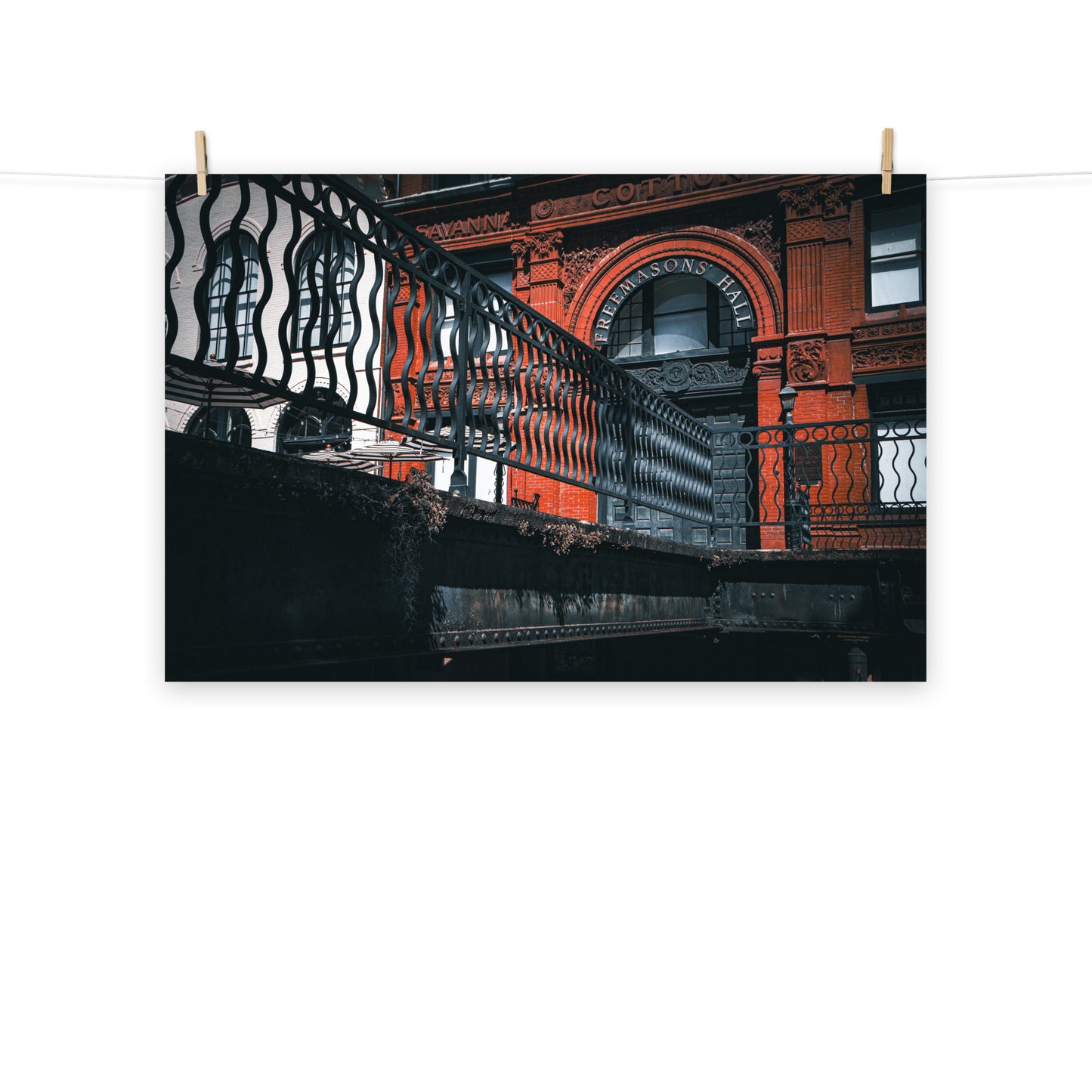 Architectural / Industrial / Cityscape Abstract Decor Savannah Cotton Exchange Freemasons' Hall Loose Wall Art Print 8" x 10"