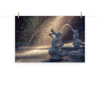Architectural / Industrial / Cityscape Abstract Decor Fountain Forsyth Park Savannah Ga Loose Wall Art Print 8" x 10"