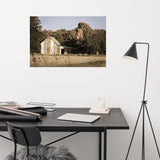 Patriotic Barn in Field Aged Landscape Photo Loose Wall Art Prints