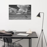 Wanderlust High Contrast Black and White Coastal Landscape Photo Paper Poster