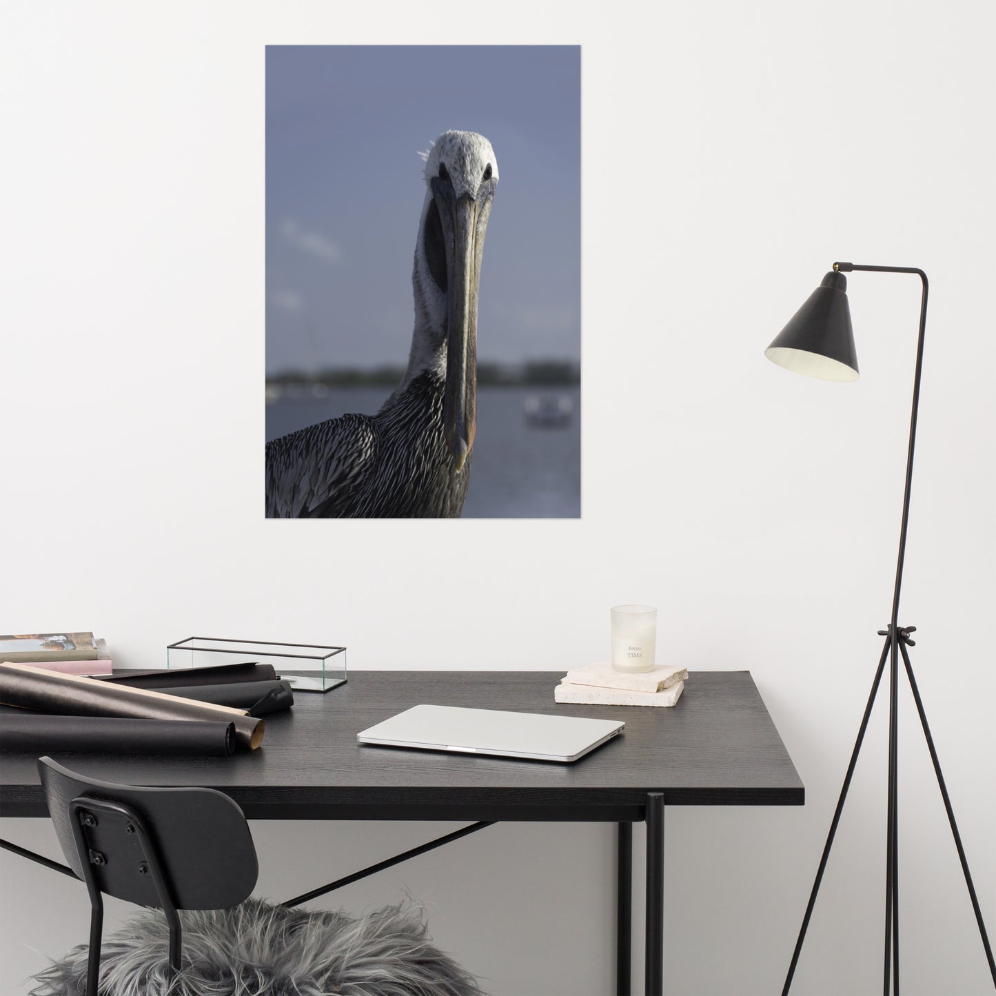 Bob The Pelican Traditional Color Loose Wall Art Print