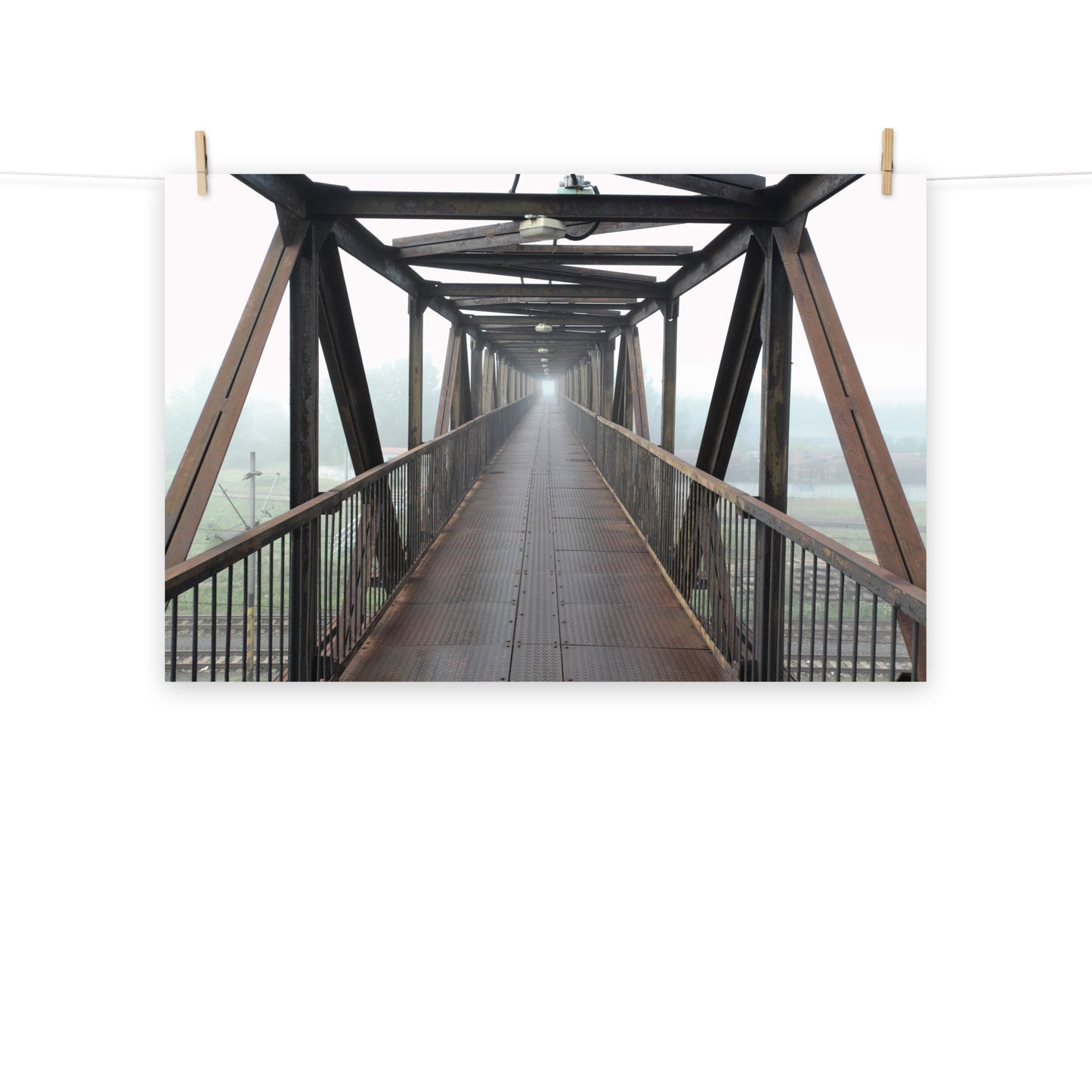 Architectural Photography Industrial: Vanishing Point Frameable Art Print