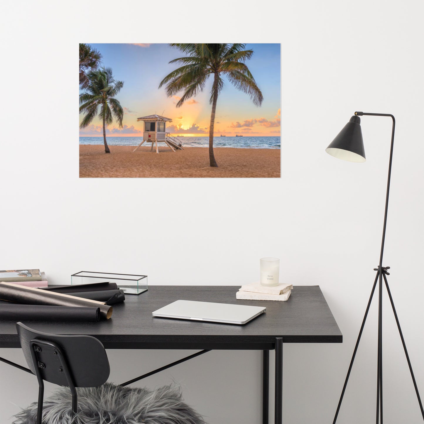 Sunrise Sentinel Coastal Beach Landscape Photograph Loose Wall Art Print