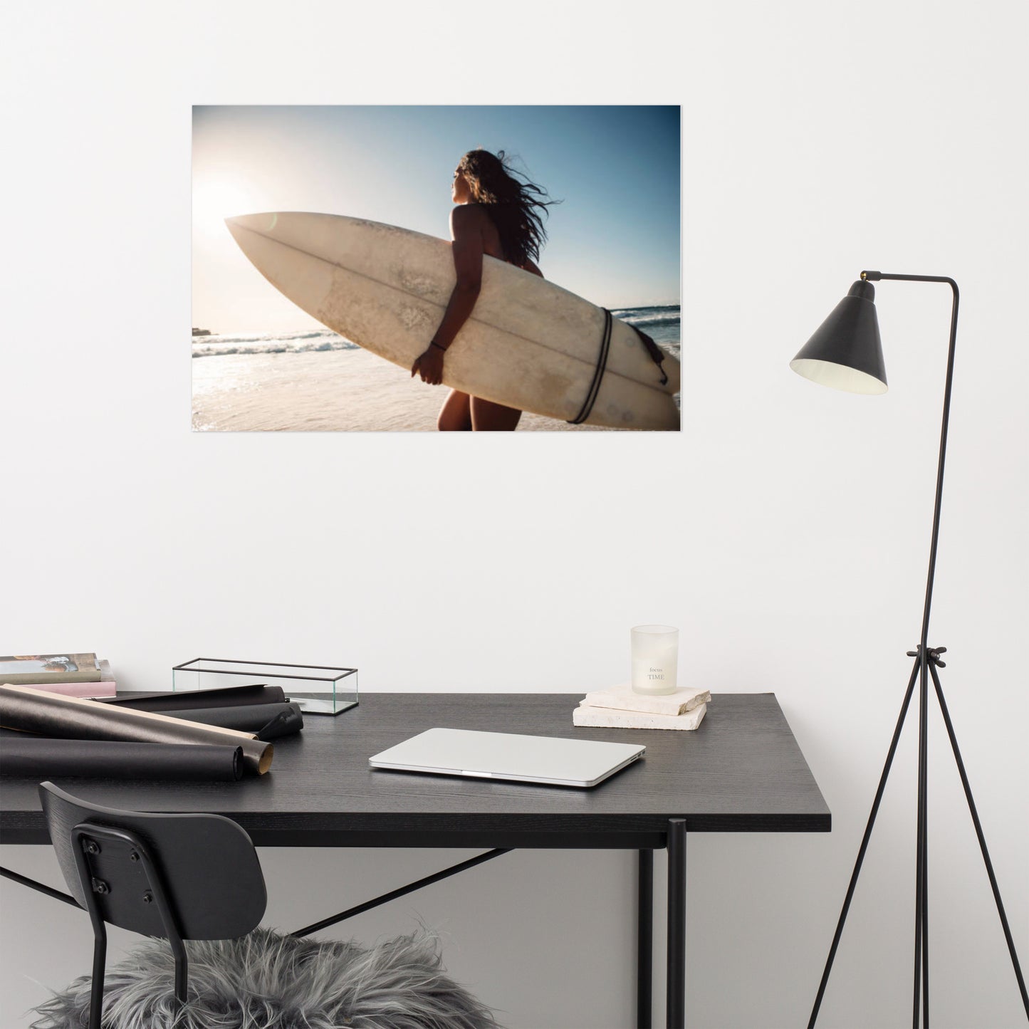 Coastal Calm Surfing Lifestyle Photograph Loose Wall Art Print