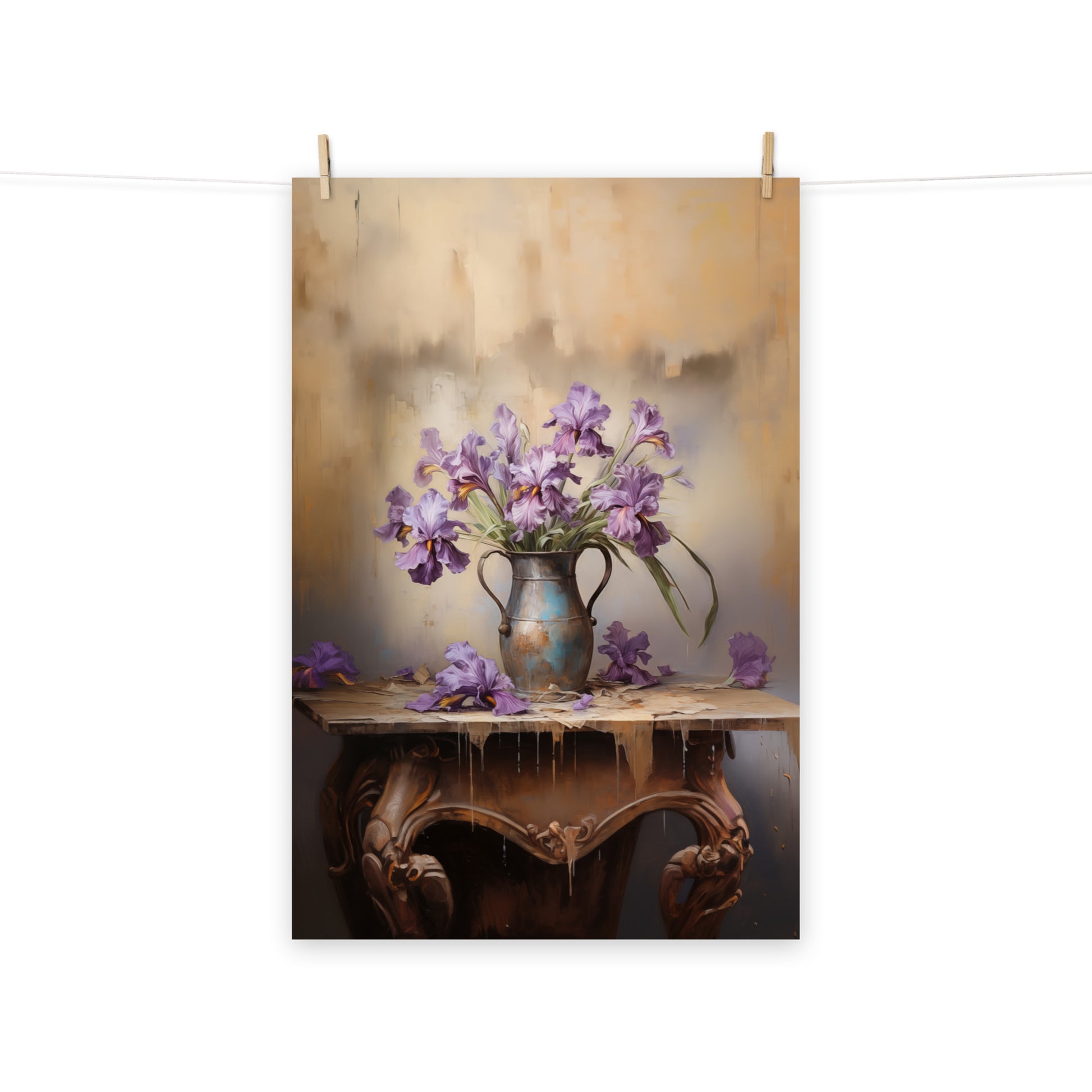 iris flower print: "A Moment of Grace" Pastel Painting - Digital Artwork Loose Print