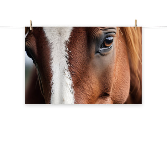 Farm Style Wall Art: "A Gentle Giant's Eye" - Photorealism Painting - Digital Artwork Loose Art Print