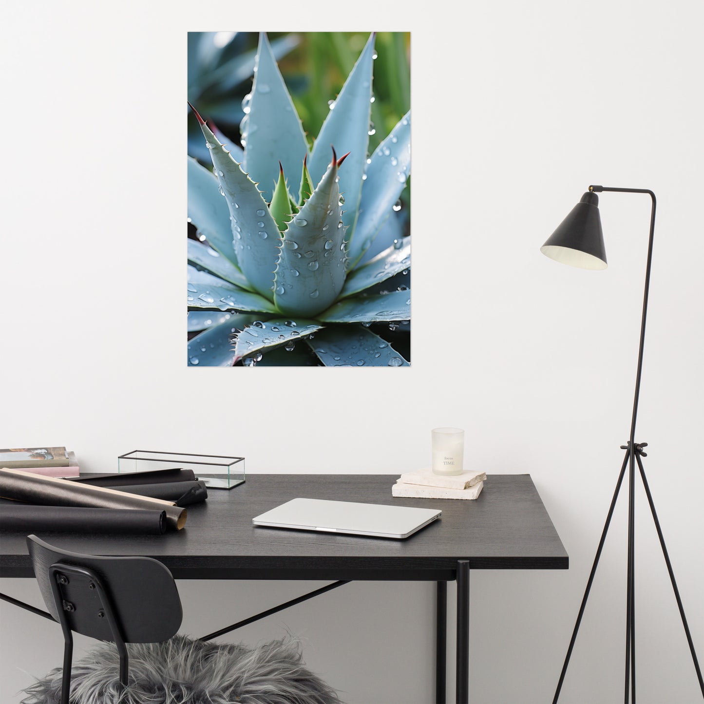 Cactus Painting Realistic: A Reminder of Beauty Botanical Rustic Photorealism - Digital Artwork Loose Art Print