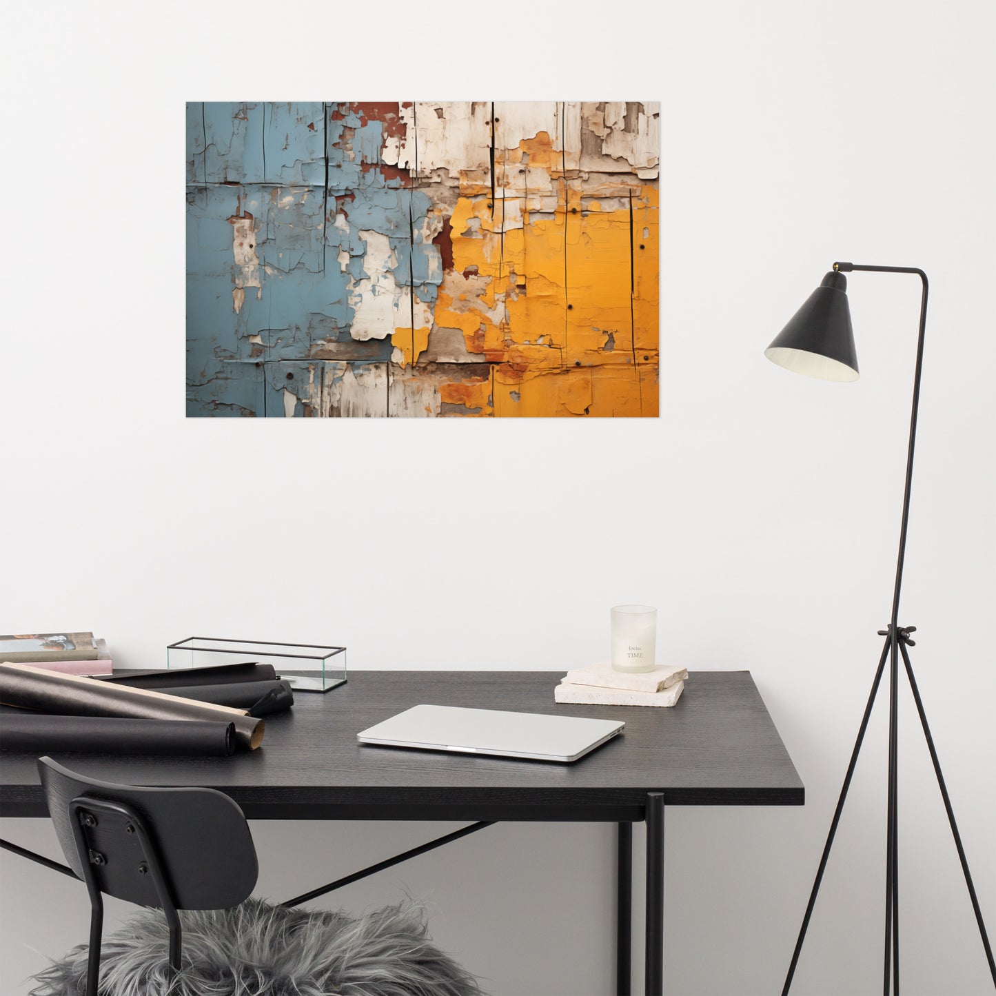 Wall Art Textures: Ephemeral Hues Photorealism - Digital Artwork Loose Art Print