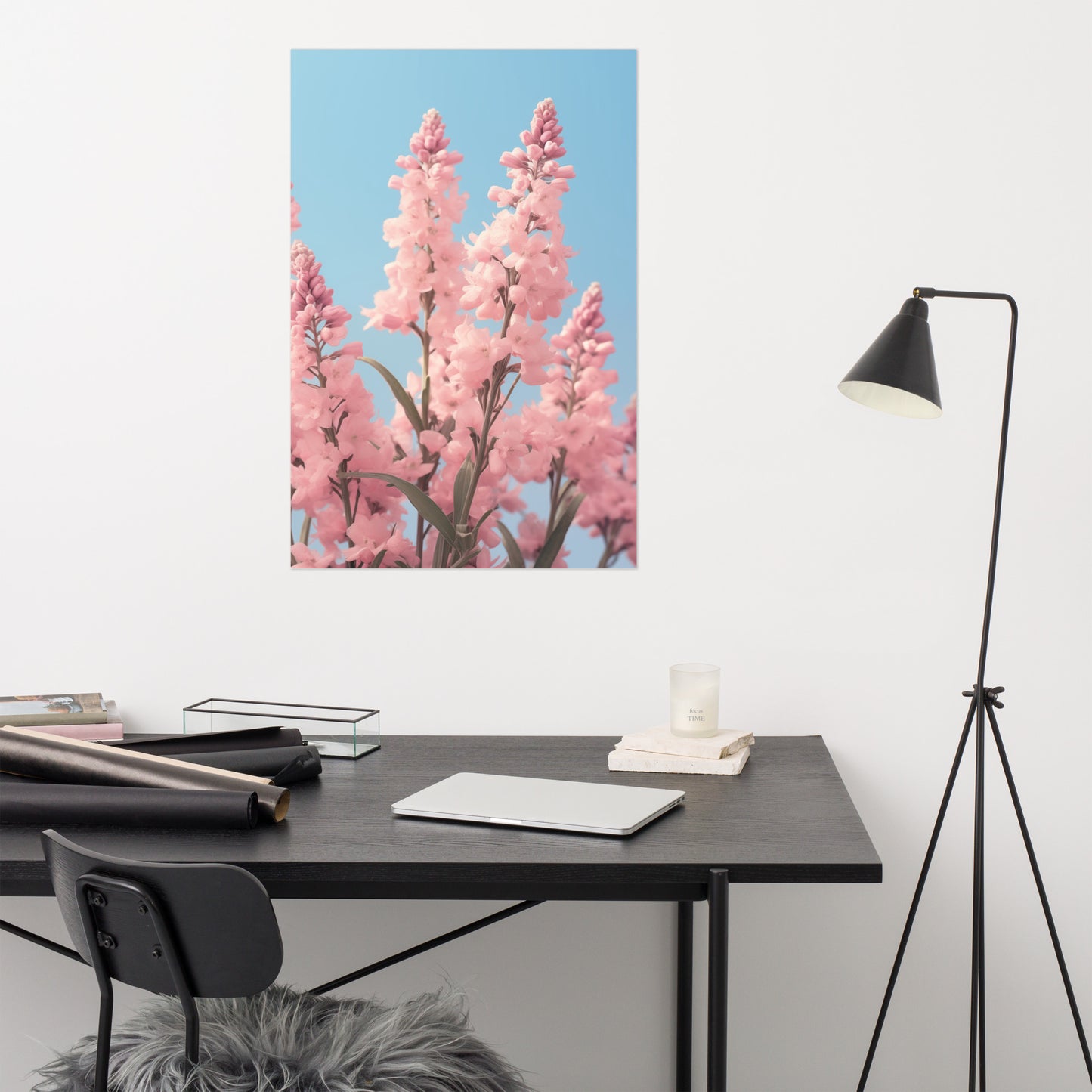 Pink Floral Art Prints: Ethereal Garden Pastel Floral Photorealism - Digital Artwork Loose Art Print