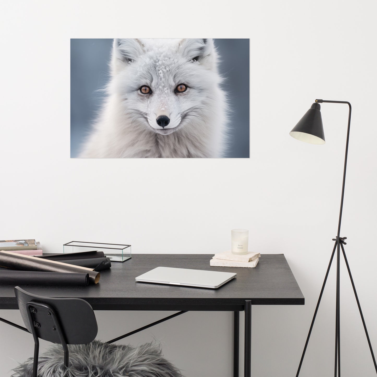 Wall Art Fox: Eyes of the North Photorealism - Digital Artwork Loose Art Print