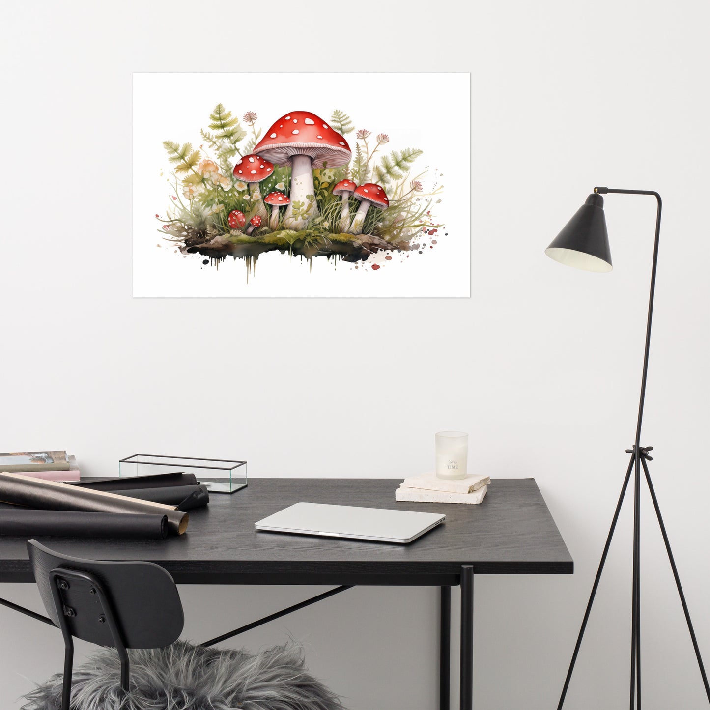 Forest Floor Jewels Watercolor Painting - Digital Artwork Loose Art Print