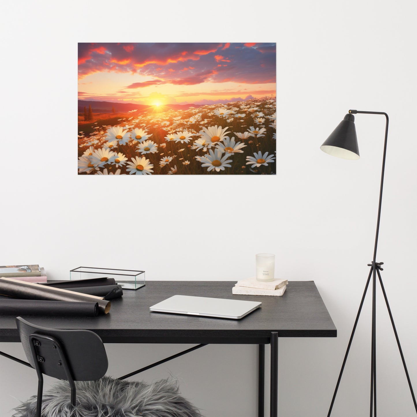 Golden Hour Glory Photorealism - Digital Artwork Loose Art Print