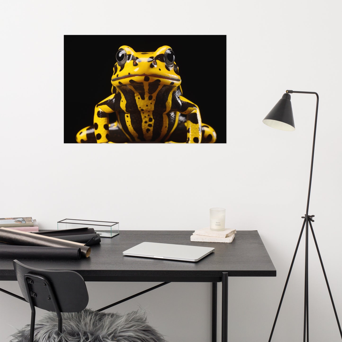 Nature's Masterpiece Southern Corroboree Frog Close-up Photorealism - Digital Artwork Loose Art Print