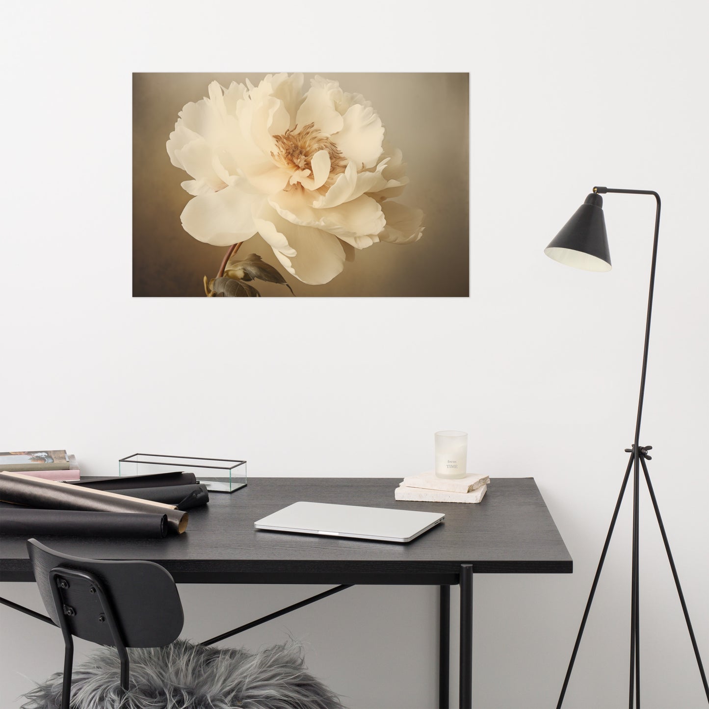 Nostalgic Bloom Retro Subdued Photorealism - Digital Artwork Loose Art Print