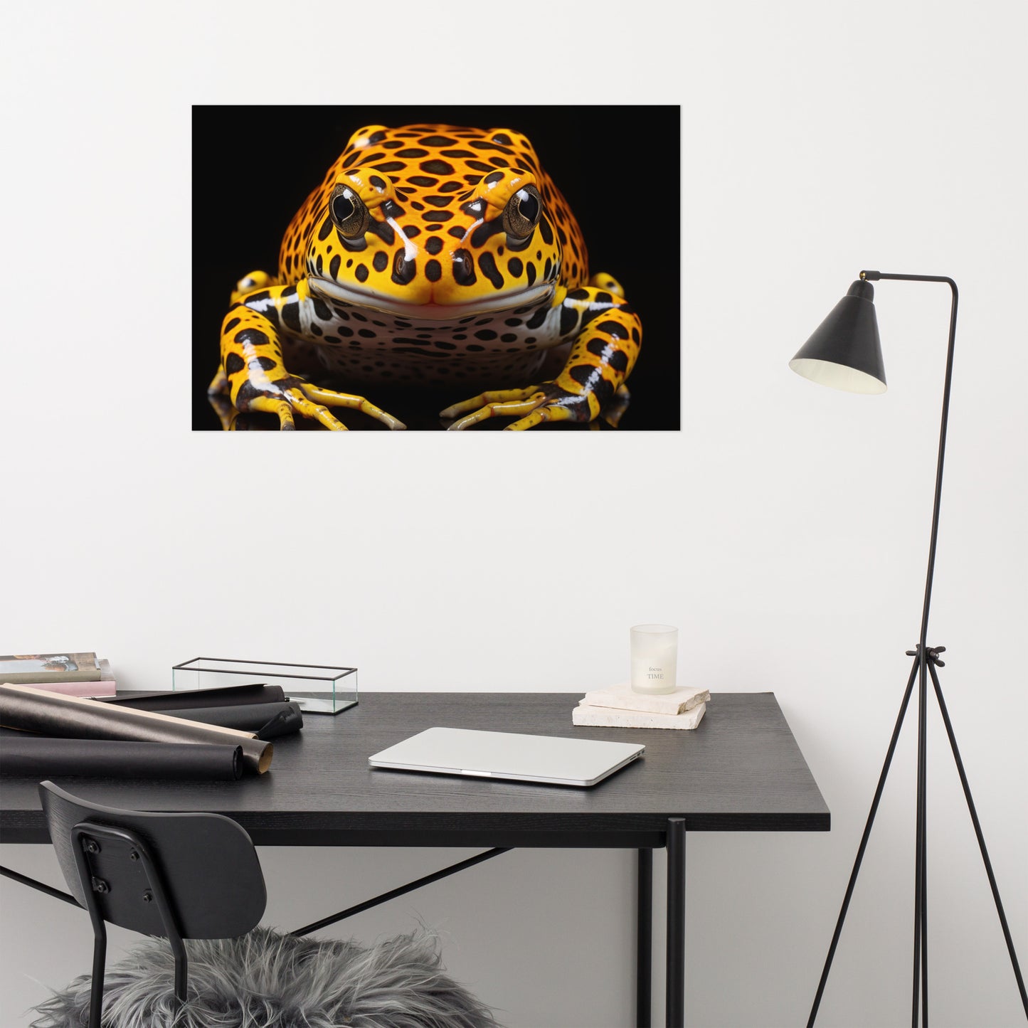 Polka-Dot Prince Southern Corroboree Frog Close-up Photorealism - Digital Artwork Loose Art Print