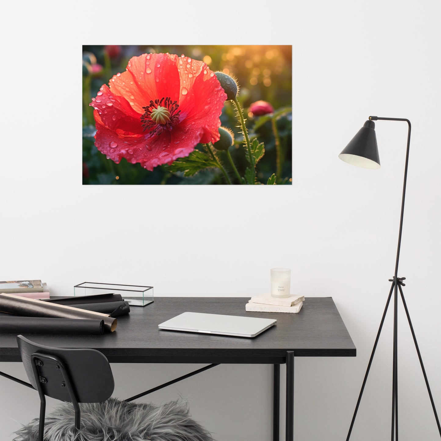 Resilient Bloom Photorealism - Digital Artwork Loose Art Print