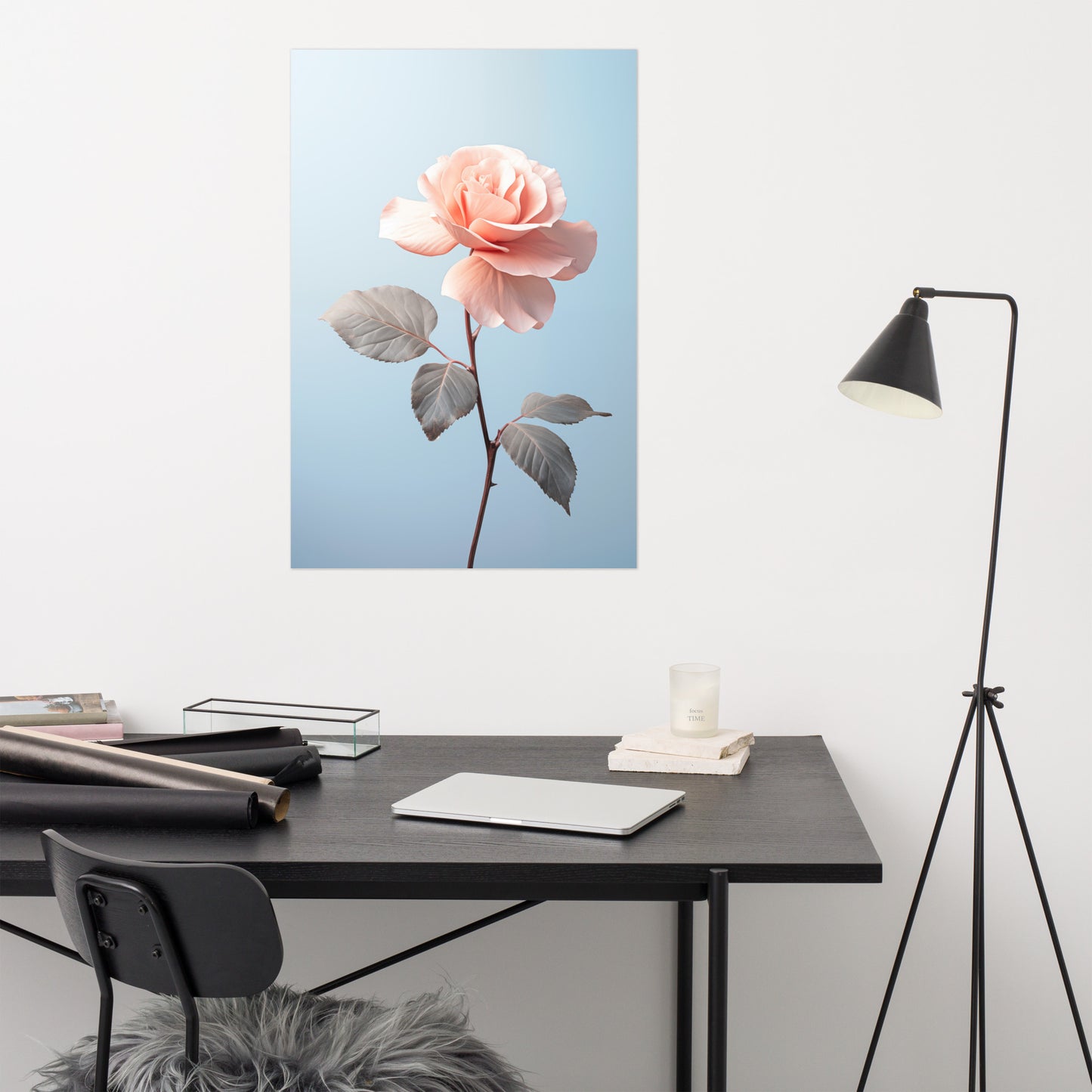 Soft Serenade Pastel Floral Photorealism - Digital Artwork Loose Art Print