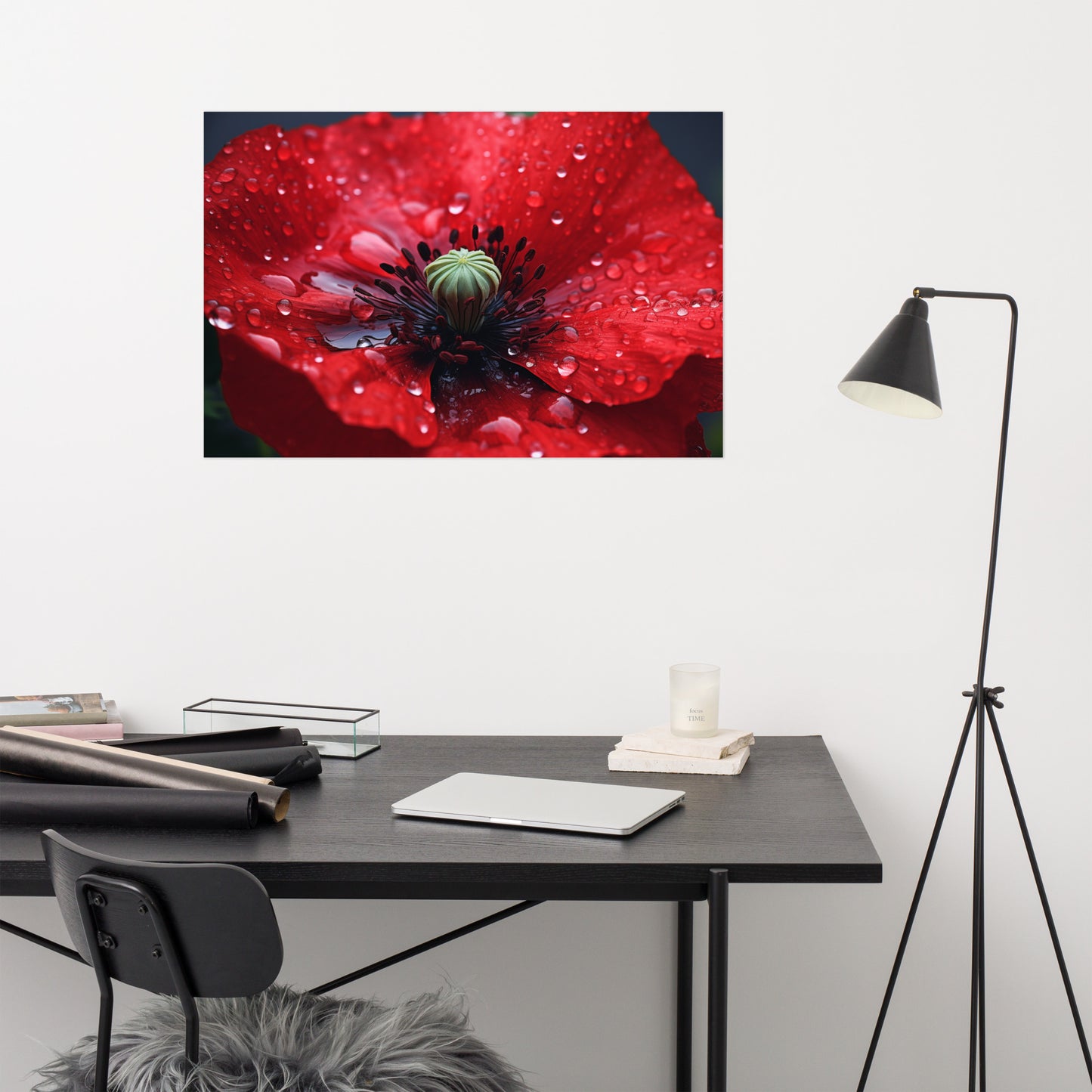 Solitary Beauty Photorealism - Digital Artwork Loose Art Print