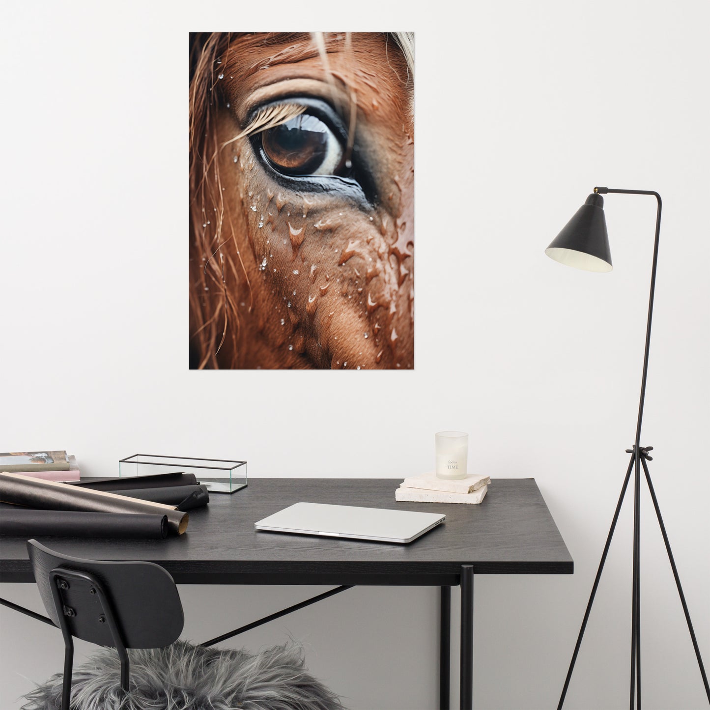 The Horse's Secret Photorealism - Digital Artwork Loose Art Print