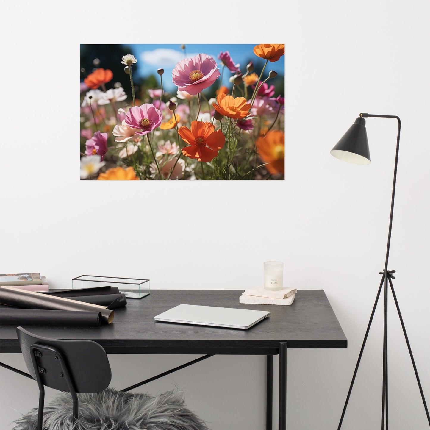 Timeless Beauty Meadow Flowers Photorealism - Digital Artwork Loose Art Print