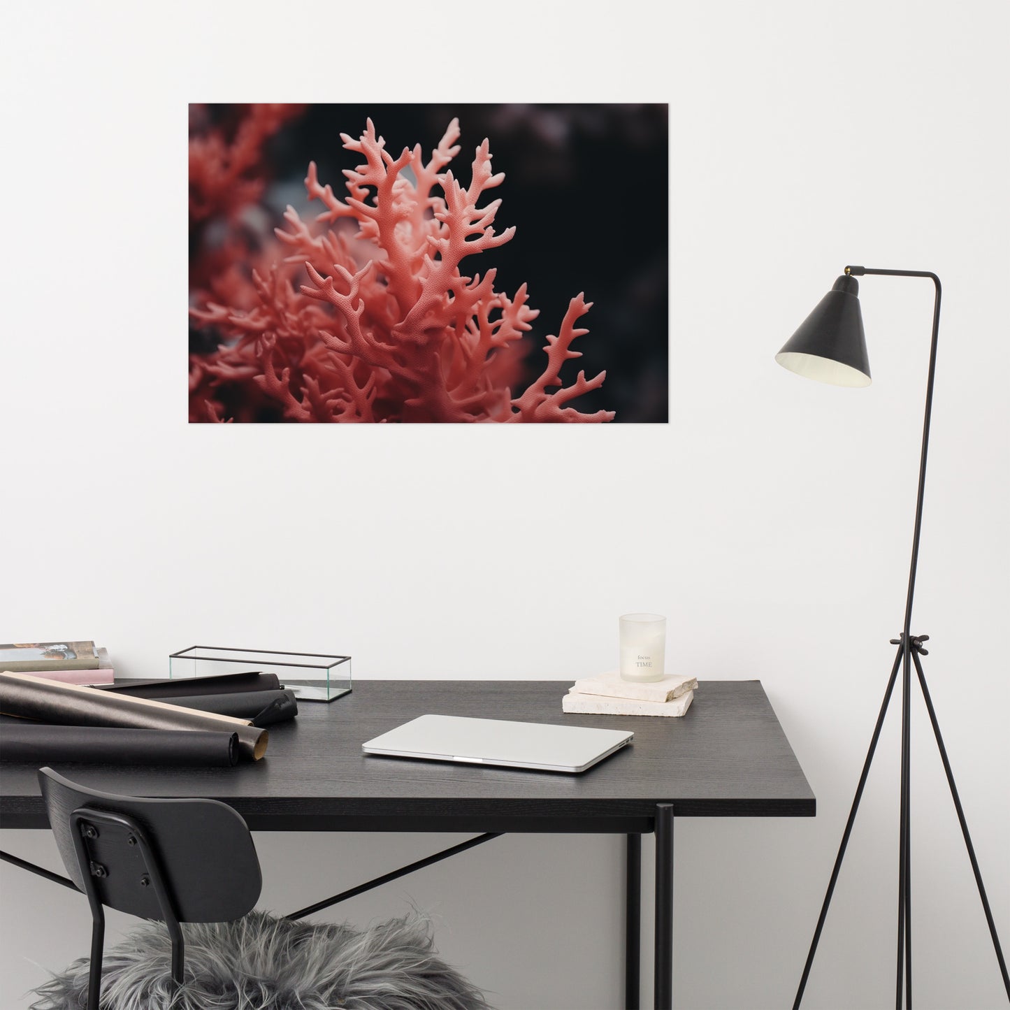 Underwater Eden Coral Photorealism - Digital Artwork Loose Art Print