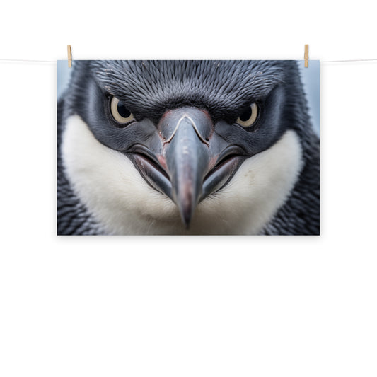 Antarctic Glare Penguin Photorealism - Digital Artwork Loose Print