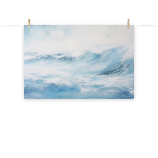 Aquarelle Ocean Watercolor Painting - Digital Artwork Loose Print